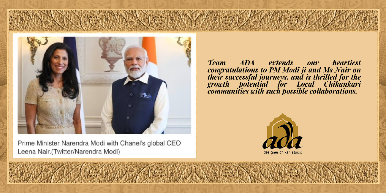 Lucknow Chikan: PM Modi and Chanel CEO Leena Nair Discuss Potential of ‘Chikankari’ in Global Fashion at Recent Press Conference – Ada Chikan