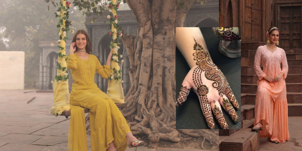 Mehndi Ceremony with Chikankari