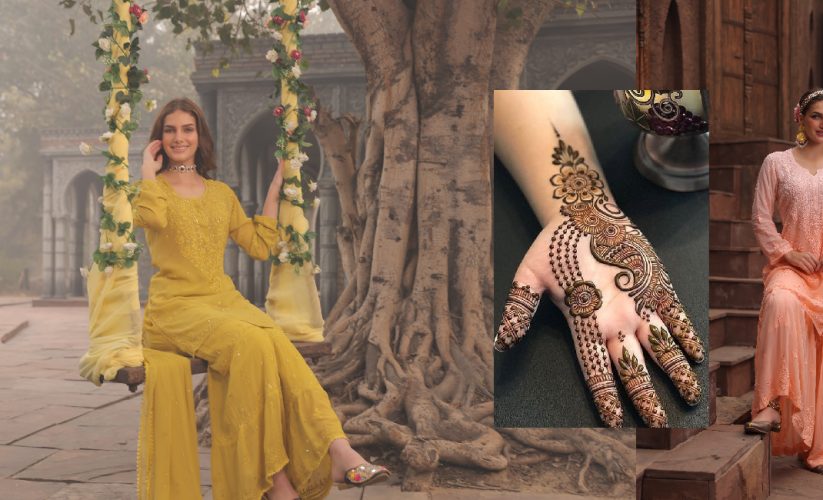 Mehndi Ceremony with Chikankari