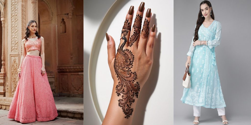 Mehndi Ceremony with Chikankari