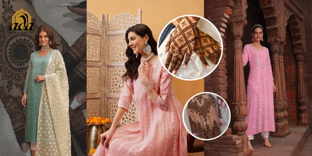 Mehndi Ceremony with Chikankari
