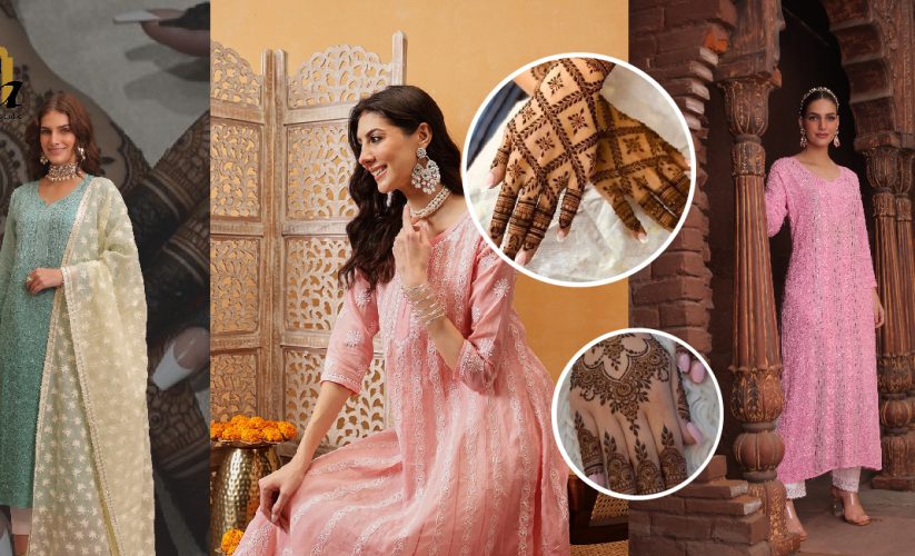 Mehndi Ceremony with Chikankari