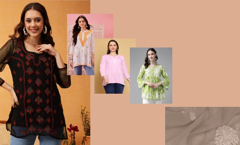 Chikankari Short Kurtis