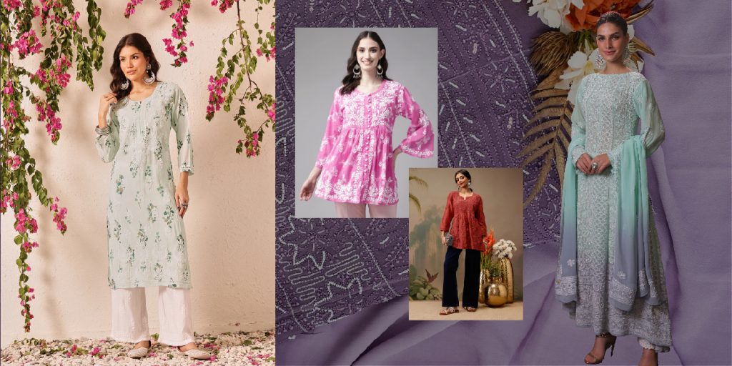 Chikankari Kurtis for Work or Weddings