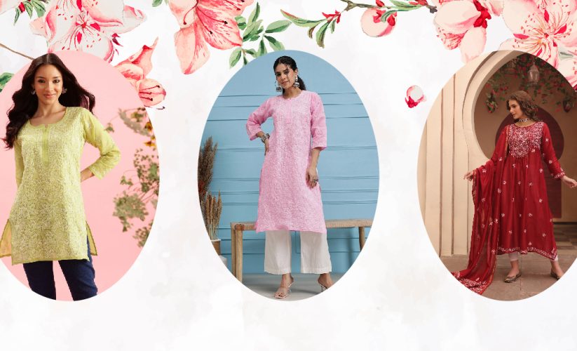 Chikankari Kurtis for Work or Weddings