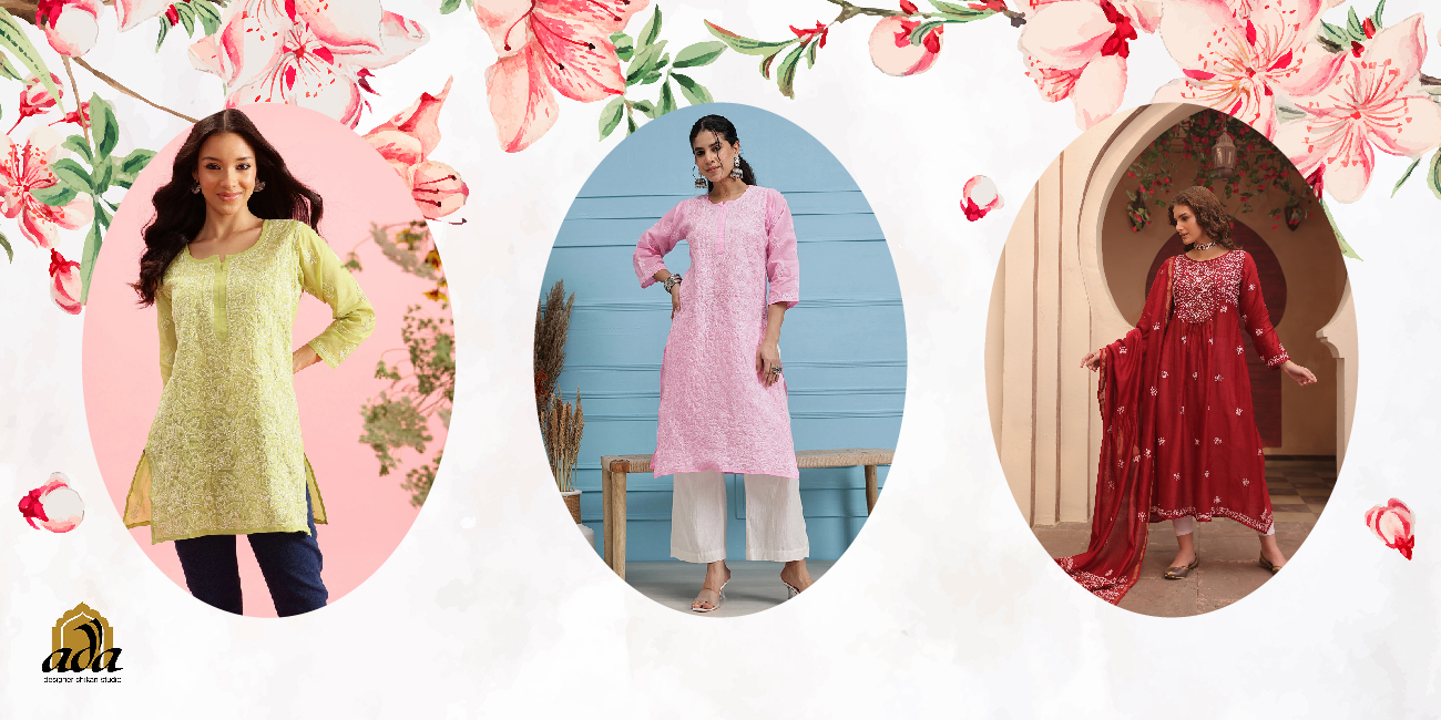 Chikankari Kurtis for Work or Weddings