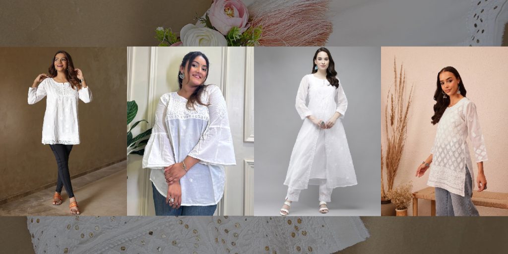 White Chikankari Kurta Sets