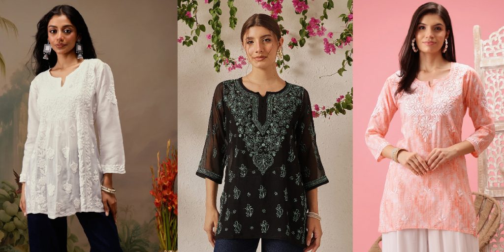 Chikankari Short Kurtis