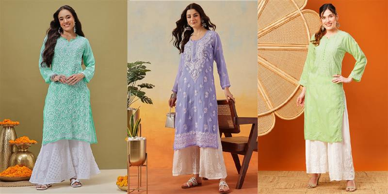 Ada Chikan Pastel Chikankari Kurtis