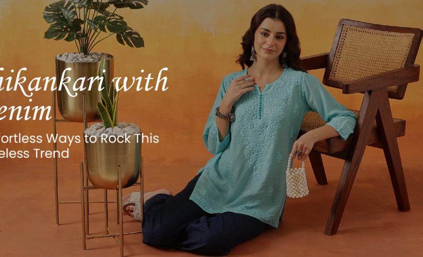 Chikankari with Denim