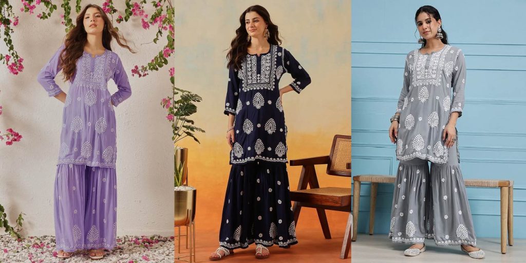 Ada Chikan Ada Chikan’s Sharara Suits Shine in Mumbai Times