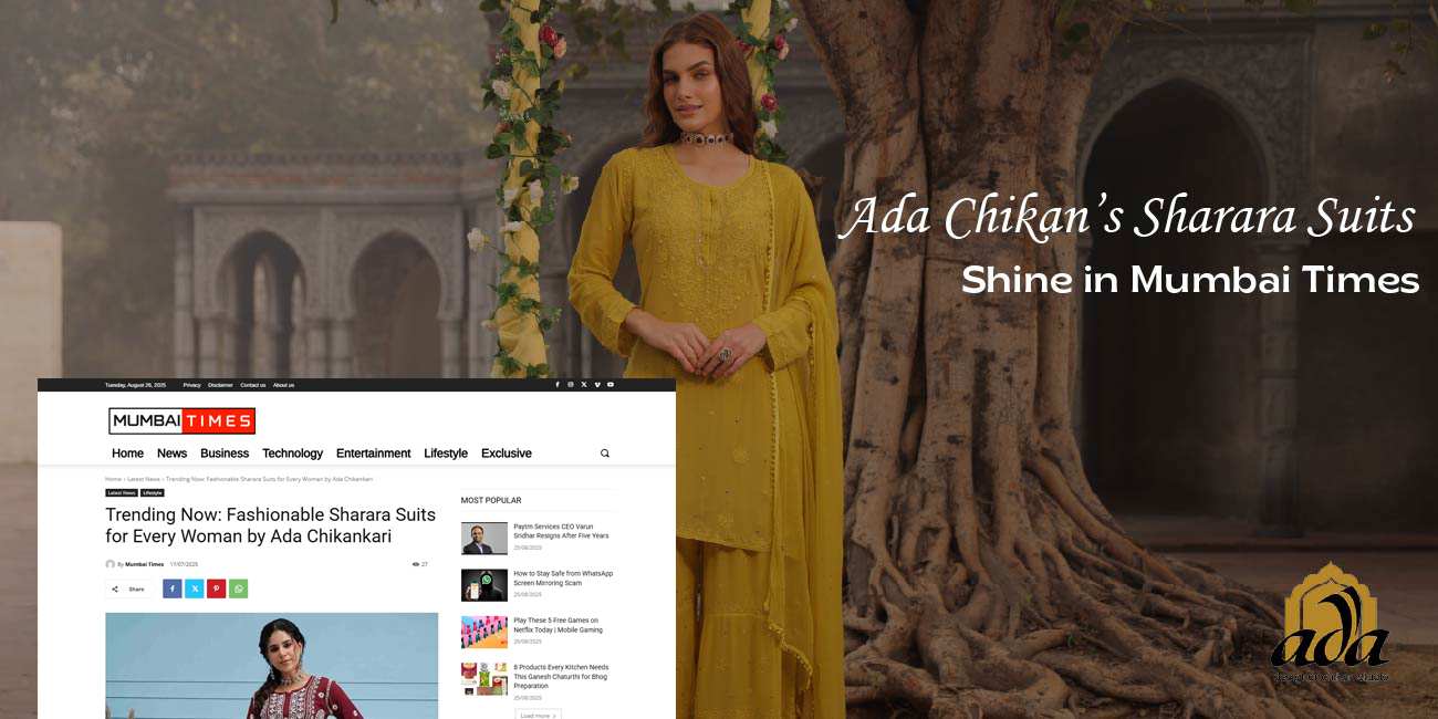 Ada Chikan’s Sharara Suits Shine in Mumbai Times