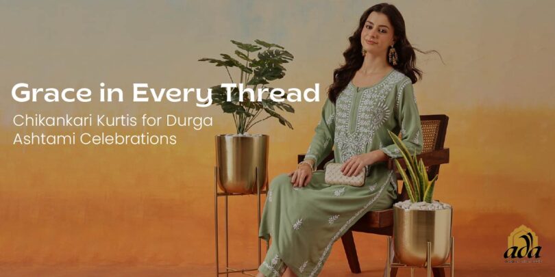 Chikankari Kurtis for Durga Ashtami Celebrations