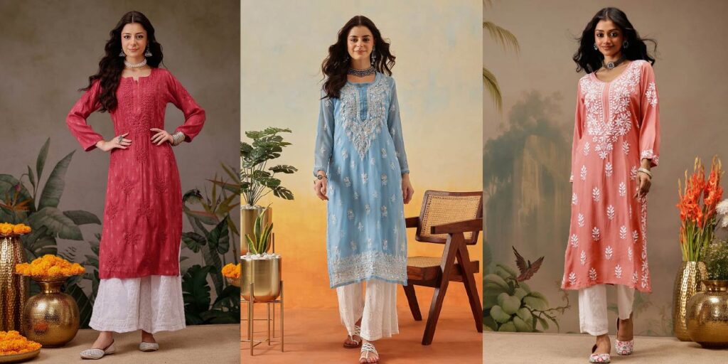Ada Chikan Diwali Outfit
