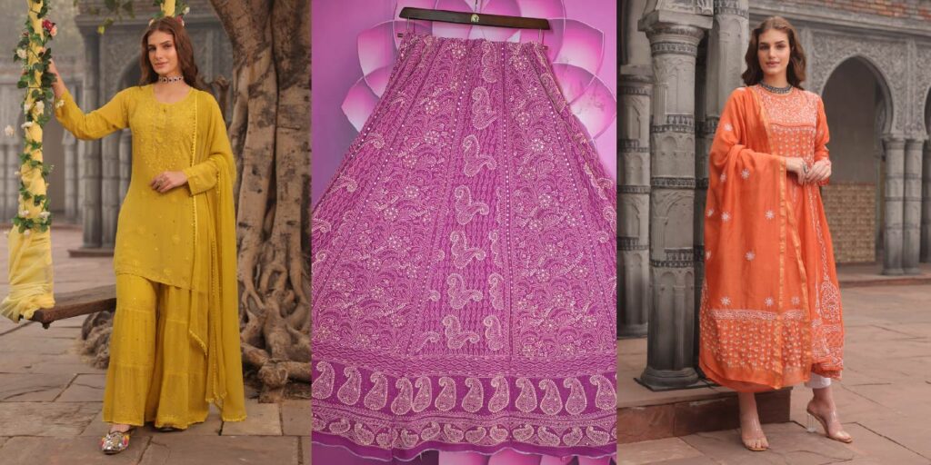 Ada Chikan Pastel Dreams to Royal Whites — Chikankari Ensembles Every Bride Must Own