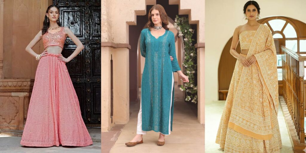 Ada Chikan Pastel Dreams to Royal Whites — Chikankari Ensembles Every Bride Must Own