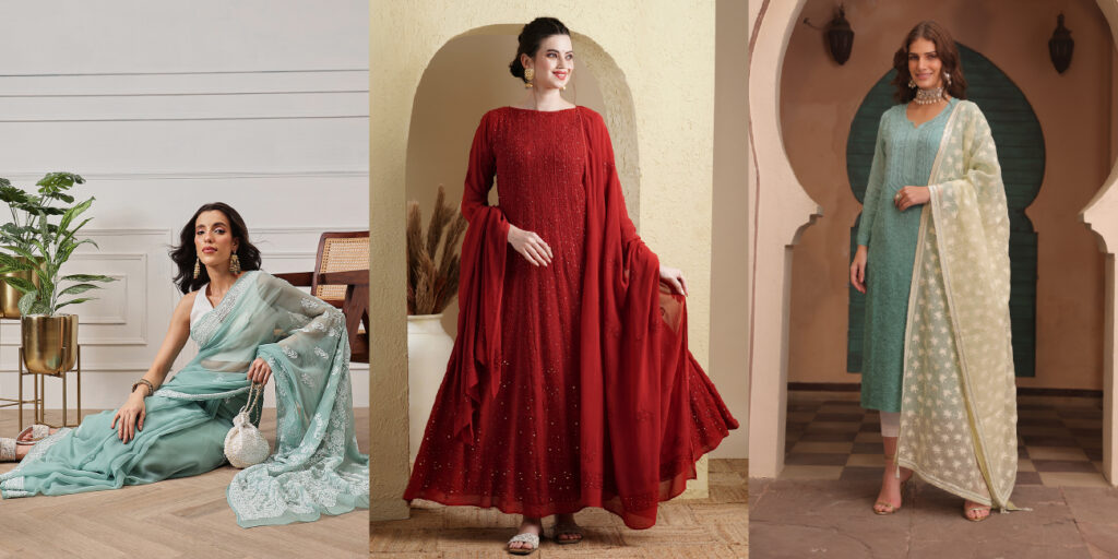 Celebrity-Inspired Chikankari Looks