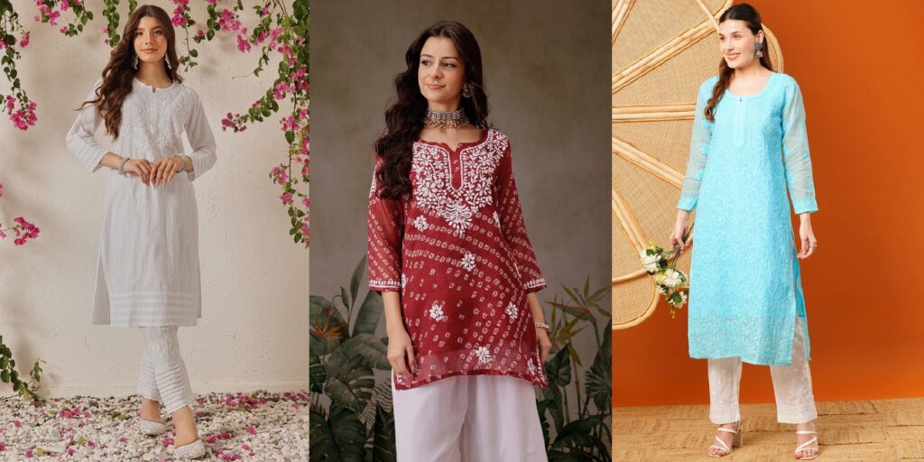 Lucknowi Chikankari fabric for summers