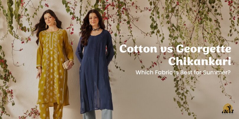 cotton vs Georgette chikankari kurti