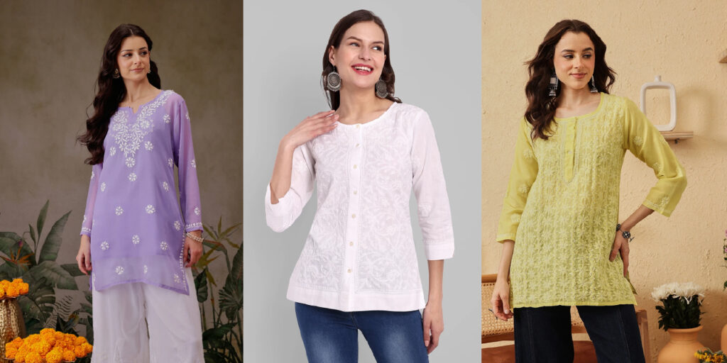 white cotton chikankari kurti minimalist summer fashion