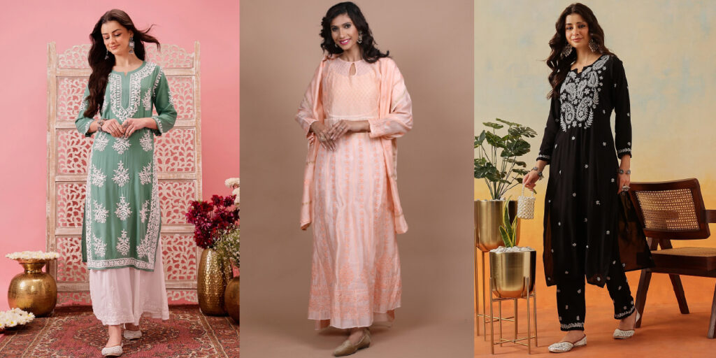 white chikankari kurti minimalist ethnic wardrobe styling