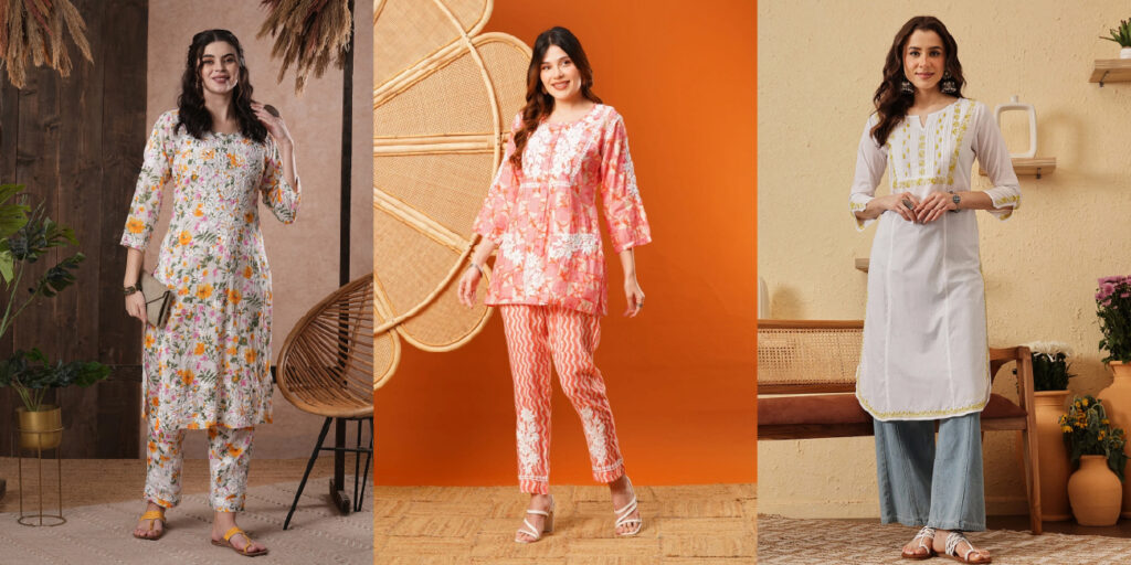 comfortable chikankari palazzo set vacation outfit