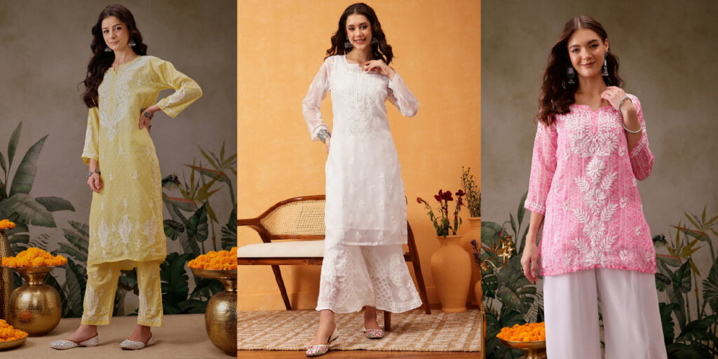 white chikankari outfit elegant summer styling for women